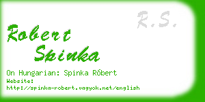 robert spinka business card